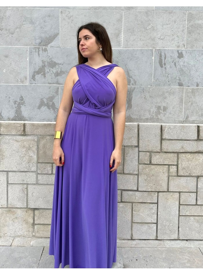 Vestido de fiesta largo multiposición perfecto para eventos de tarde/noche y graduaciones.