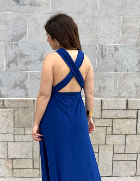 Vestido largo de fiesta multiposicion, póntelo de la forma que más te guste y favorezca.