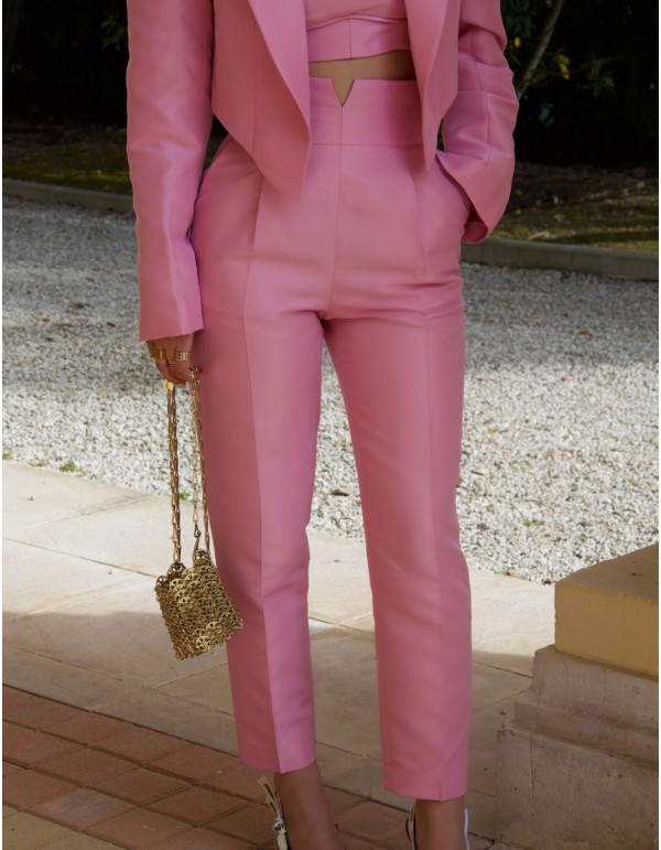 High-waisted long party pants