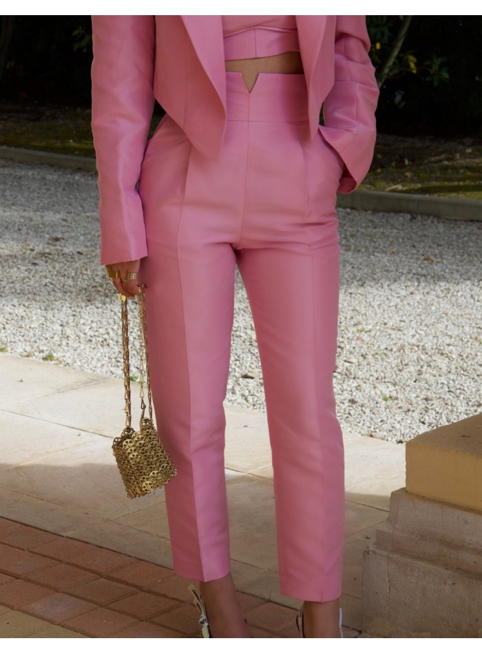 High-waisted long party pants