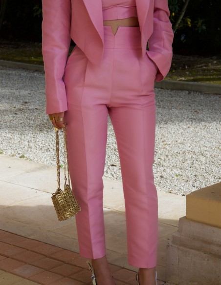 Pantalón largo de fiesta de talle alto