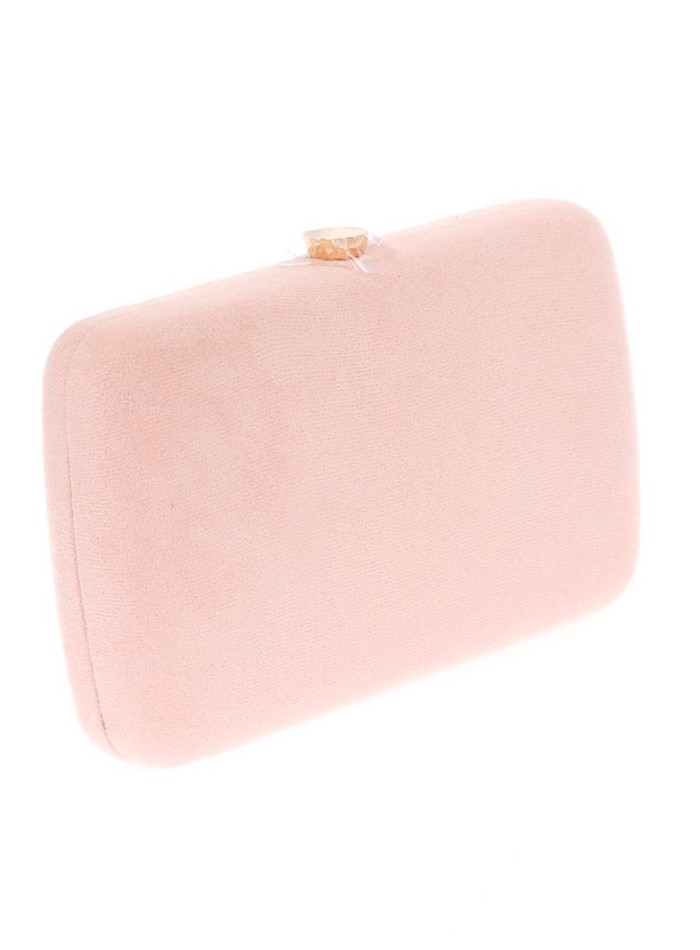 Bolso de fiesta de antelina con broche joya...