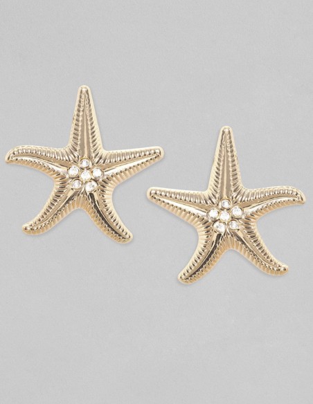 Pendientes de fiesta con forma estrella de mar