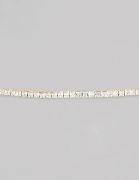 Tour de cou invité en cristaux plaqués or