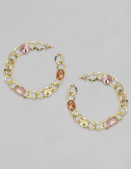 Aros de fiesta XL con piedras naturales