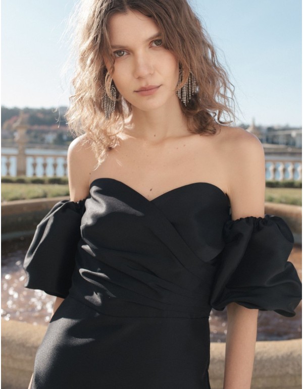 Robe de soirée à encolure cache-coeur - Teresa Andrés...