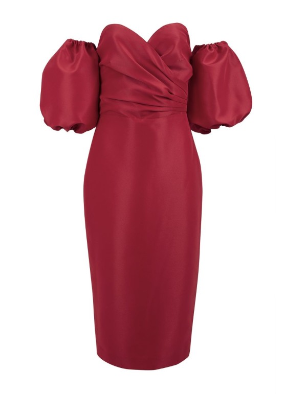 Robe de soirée à encolure cache-coeur - Teresa Andrés...