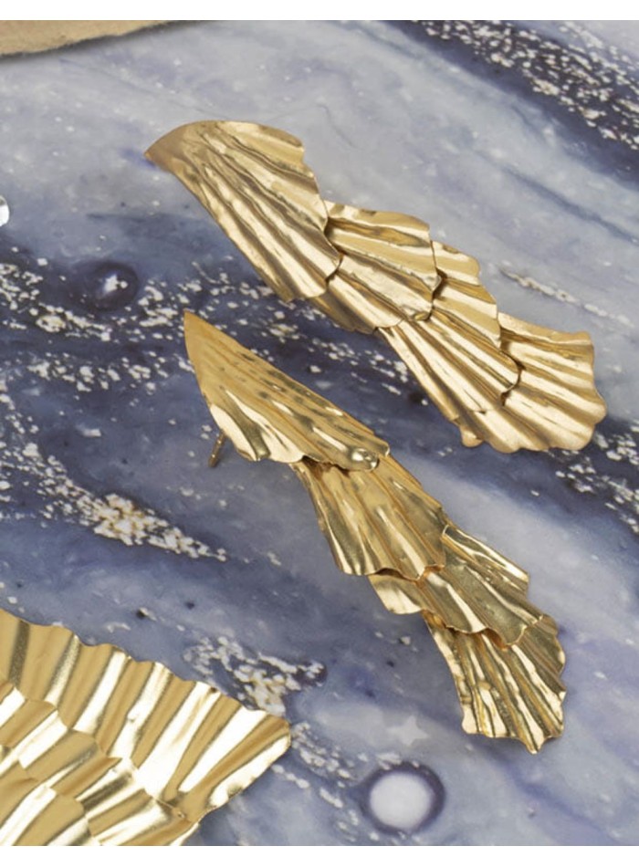 Silver plated overlay party earrings