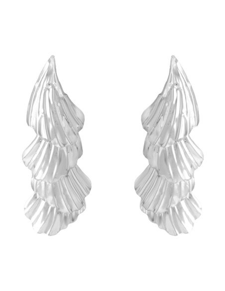 Silver plated overlay party earrings