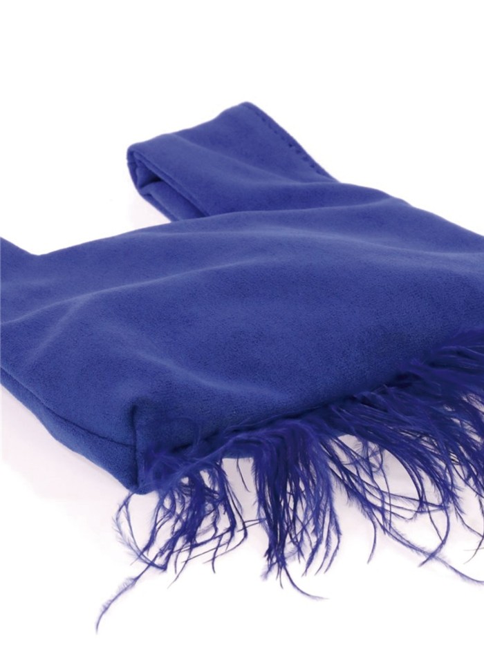 Sac à main japonais en daim avec plumes