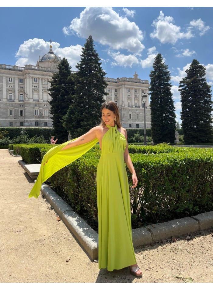 Multi-position evening long dress