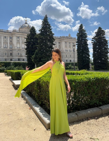 Multi-position evening long dress