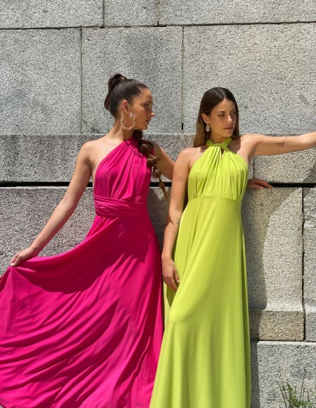 Multi-position evening long dress