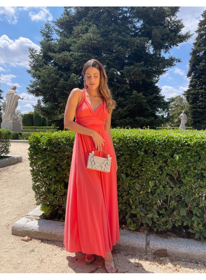 Multi-position evening long dress