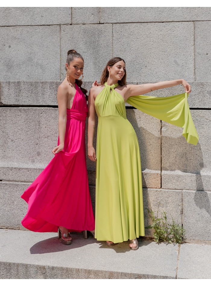 Multi-position evening long dress