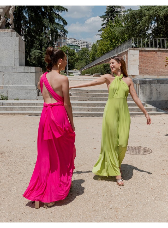 Multi-position evening long dress