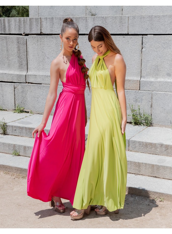 Multi-position evening long dress