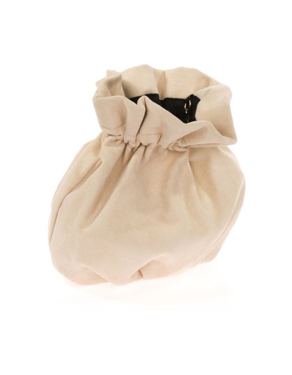 Sac bowler en daim avec chaîne