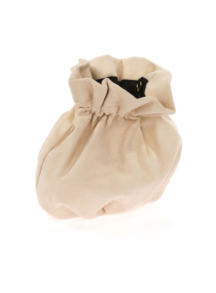 Sac bowler en daim avec chaîne