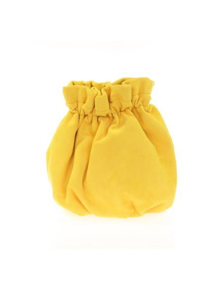 Sac bowler en daim avec chaîne