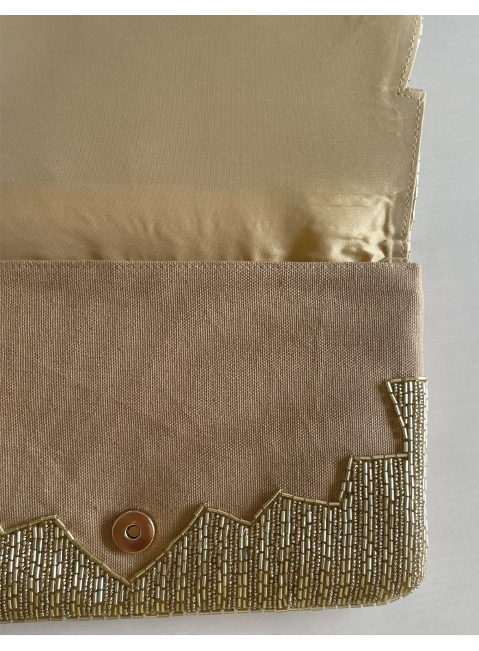 Gold rhinestone evening clutch for guests