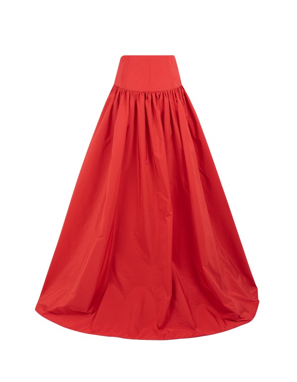 Long party skirt with high waist and ruffles 2