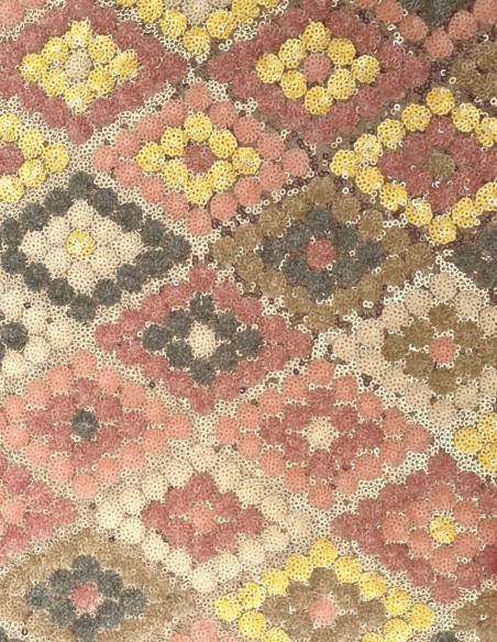 Vestido largo con lentejuelas y falda satinada