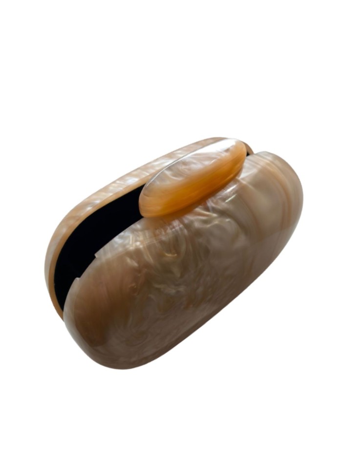 Peach mother of pearl party bag