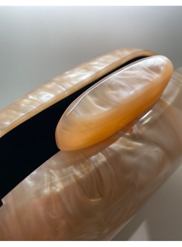 Bolso de fiesta nacarado melocotón