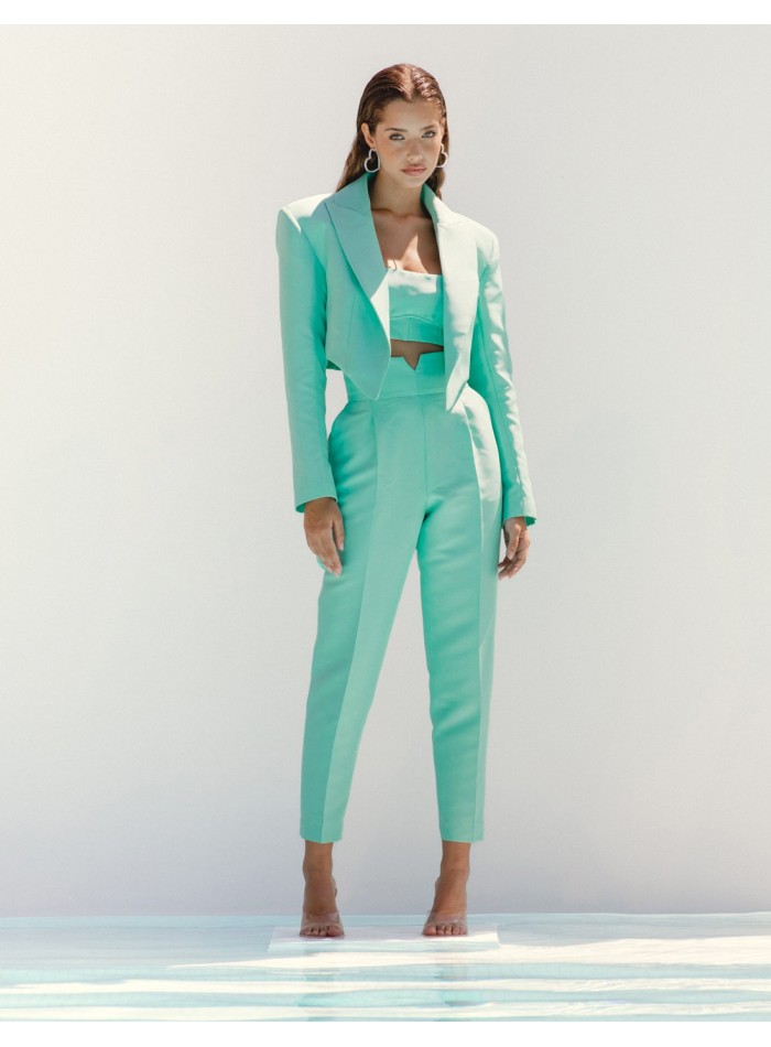 Structured short blazer