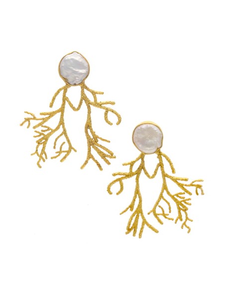 Pearlescent detail party earrings