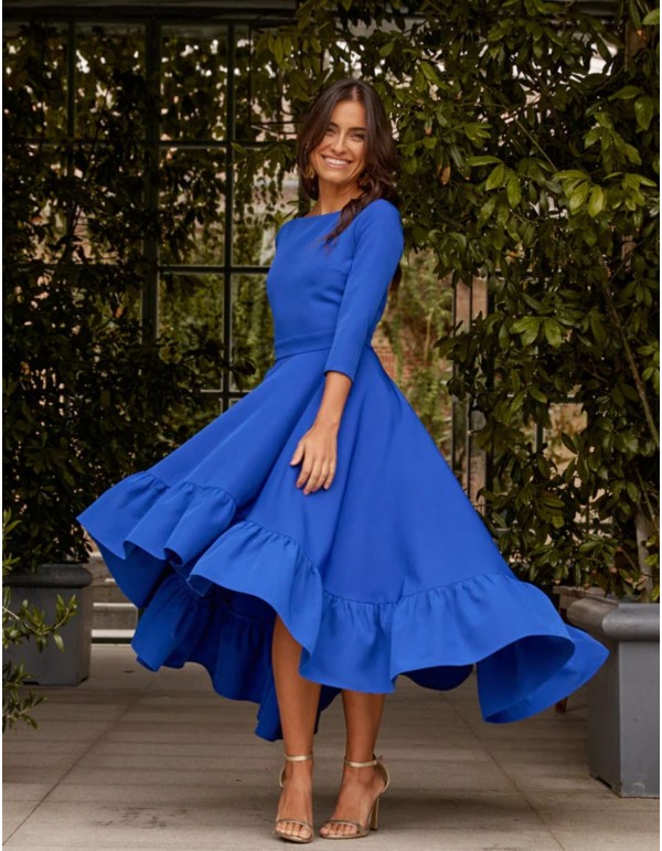 Vestido de fiesta midi con espalda descubierta - Invitada... 2