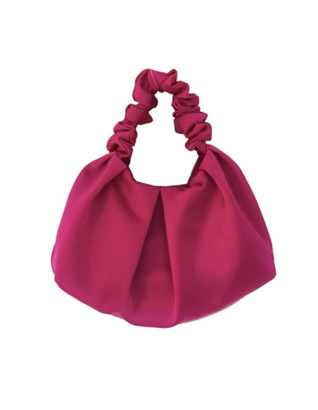 Satin satin crinkled party clutch bag