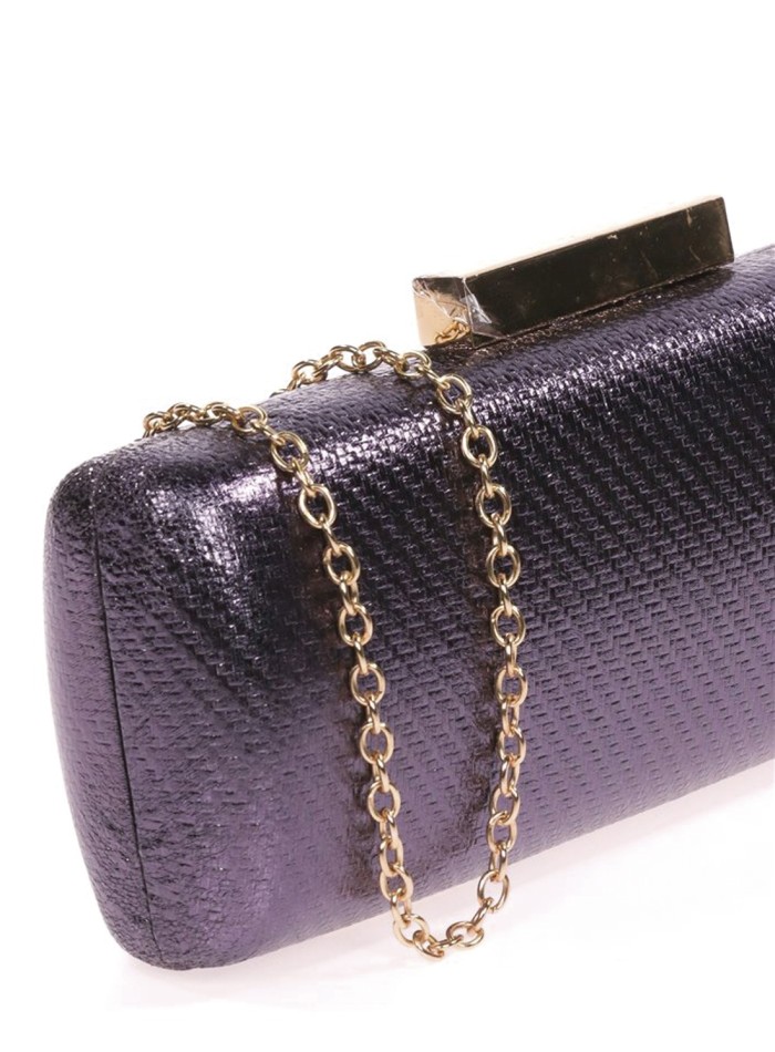 Metallic clutch bag
