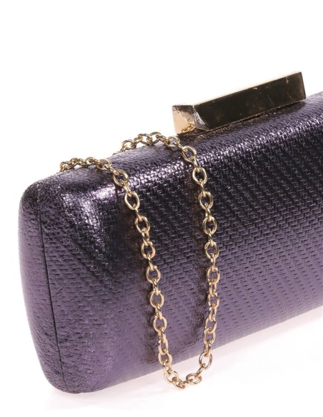Metallic clutch bag