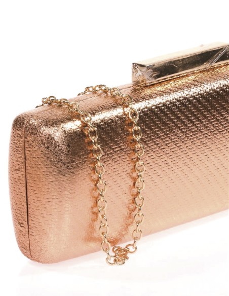 Metallic clutch bag