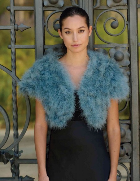 Ostrich feather short jacket