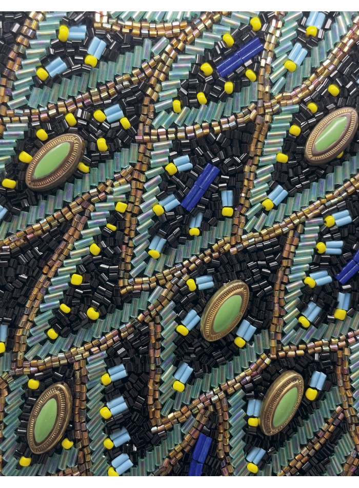 Peacock inspired rhinestone clutch bag