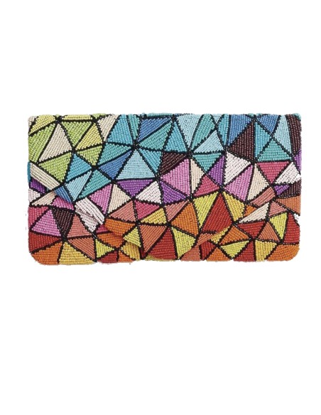 Pochette en strass multicolore Kaleidoscope