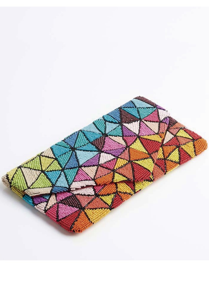 Pochette en strass multicolore Kaleidoscope