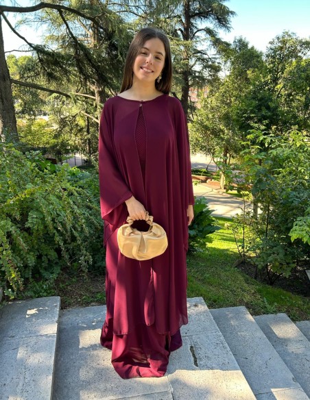 Capa de gasa multiposición de invitada.