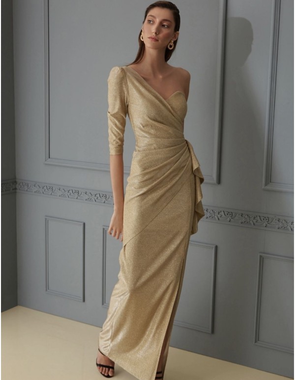 Gold dress for New Year's Eve.