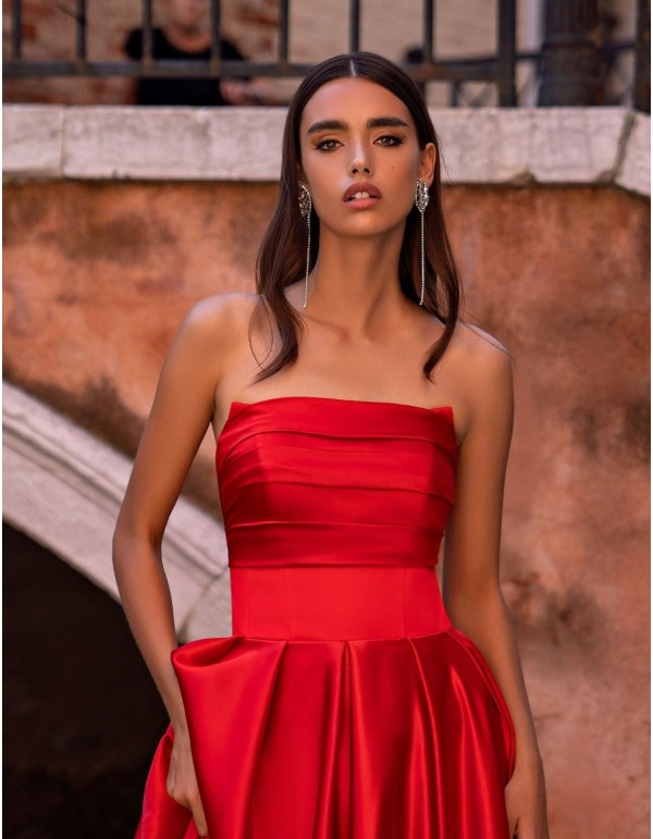 Long strapless party dress 2