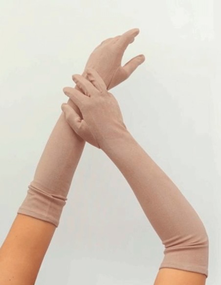 Longs gants en daim pour les invités