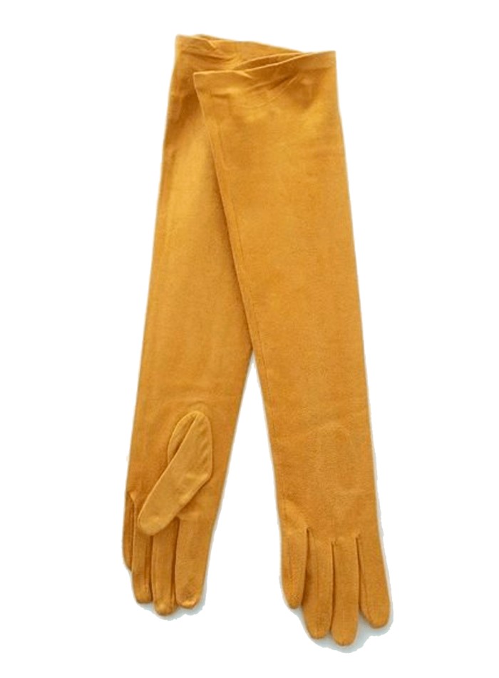 Longs gants en daim pour les invités