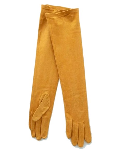 Longs gants en daim pour les invités