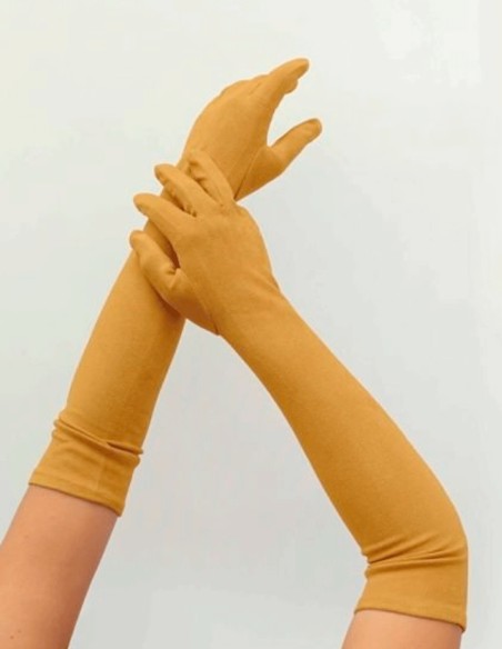 Long suede gloves for guests