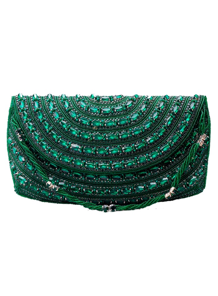 Bolso de fiesta verde esmeralda realizado en...