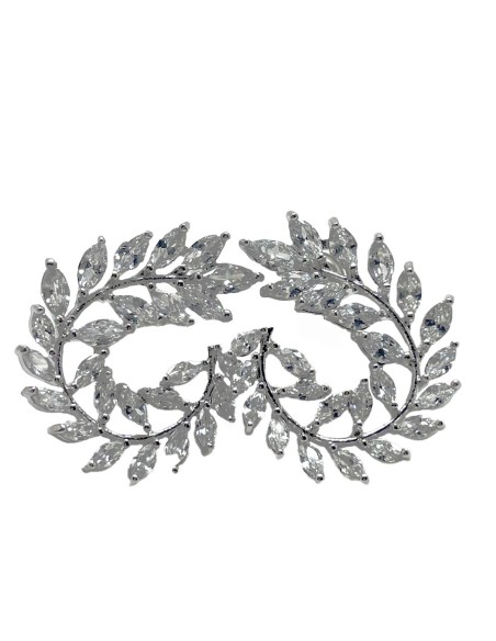 Laurel party earrings with crystals