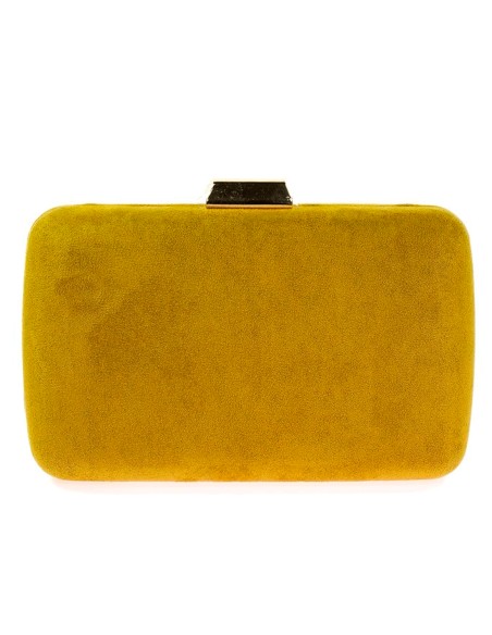 Basic suede evening clutch bag